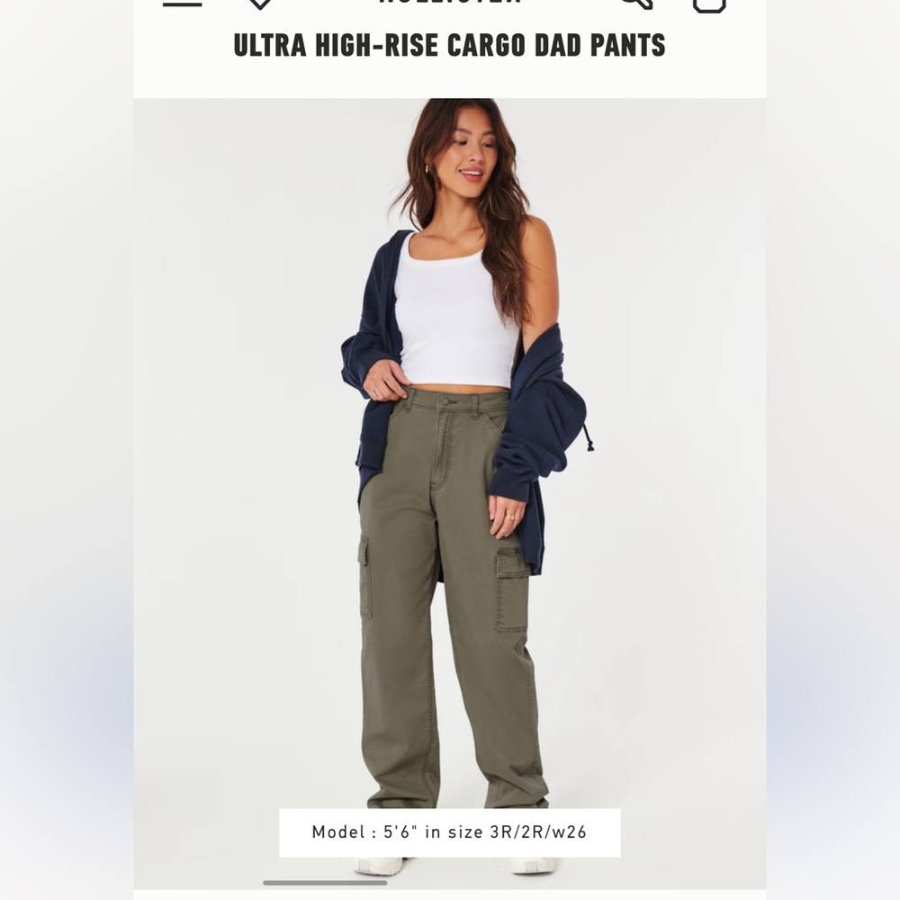 Hollister Ultra High-Rise cargo dad pants